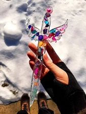 Decorative Holographic Athame / Altar Tools / RPG / Rainbow Athame / Costume Da