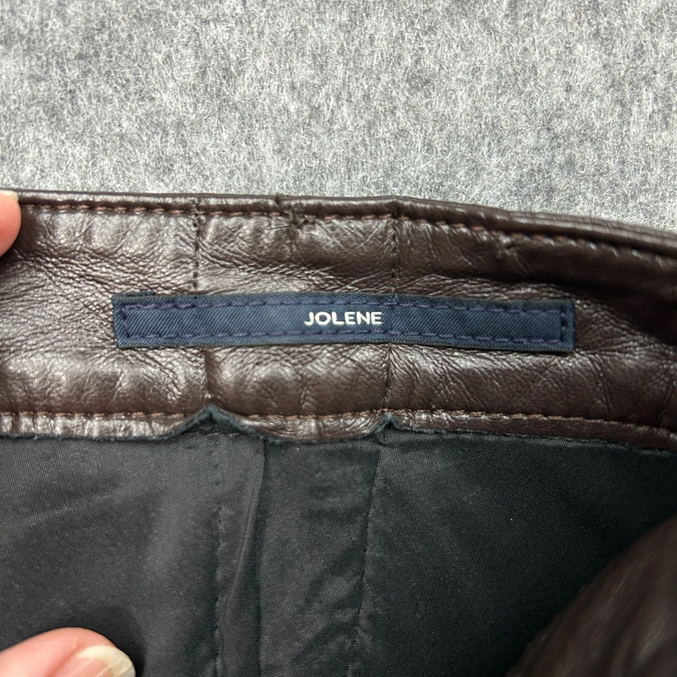 Pantalones cortos de cuero Citizens Of Humanity Jolene vintage ajustados para mujer talla 25 marrón Foto 4 de 4