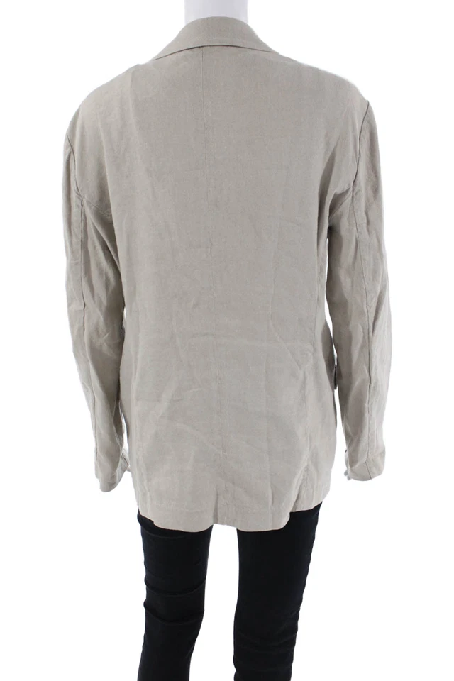 Blazer feminino Pure DKNY de linho bege tamanho M - Imagem 4 de 4