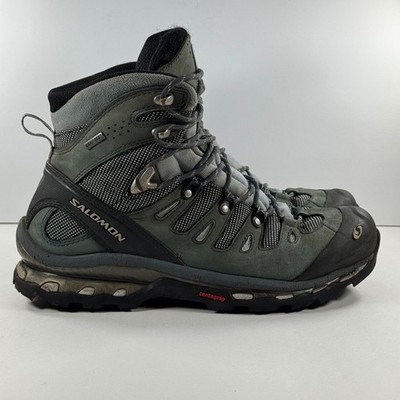 Salomon Quest 4D GTX Hiking Boots Mens 10.5 Grey Black Waterproof 112155