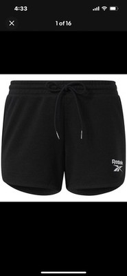 Reebok Women's 3.5'' Shorts Identity French Terry Black Plus Size 3X 22/24 NWT