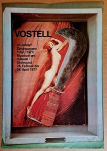 WOLF VOSTELL Original - Plakat ręcznie podpisany, nr 66, 1977 Marilyn Monroe, Fluxus