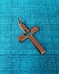 Authentic Beautiful Gold Plated Dove Cross Sterling Silver Chapel Ster Marked Pendant