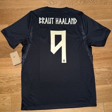 Large Braut Haaland 9 Norway 2026 Stadium Men's Nike Dri-FIT Soccer Jersey