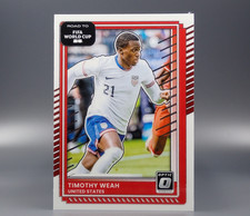 2025-26 Panini Donruss Road to Fifa World Cup 26 Timothy Weah Optic Holo No. 21