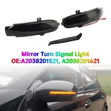 Smoked Sequential Side Mirror Turn Signal Light f&uuml;r Mercedes-Benz C W203