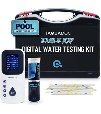 Eagle Ray Digital Pool Water Test Kit by AquaDoc with Digital Water Tester and 3
