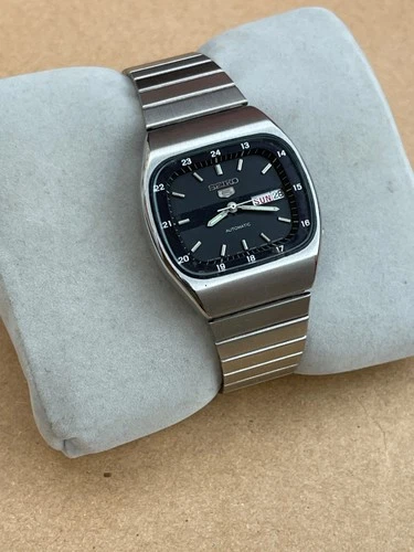 Seiko 5 6309-523A Railway Military Vintage Day-Date Automatic Japan Men's Watch.