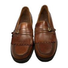 Bass Weejuns Buckle Kiltie Tassel Loafers Women's 6 M Brown Leather