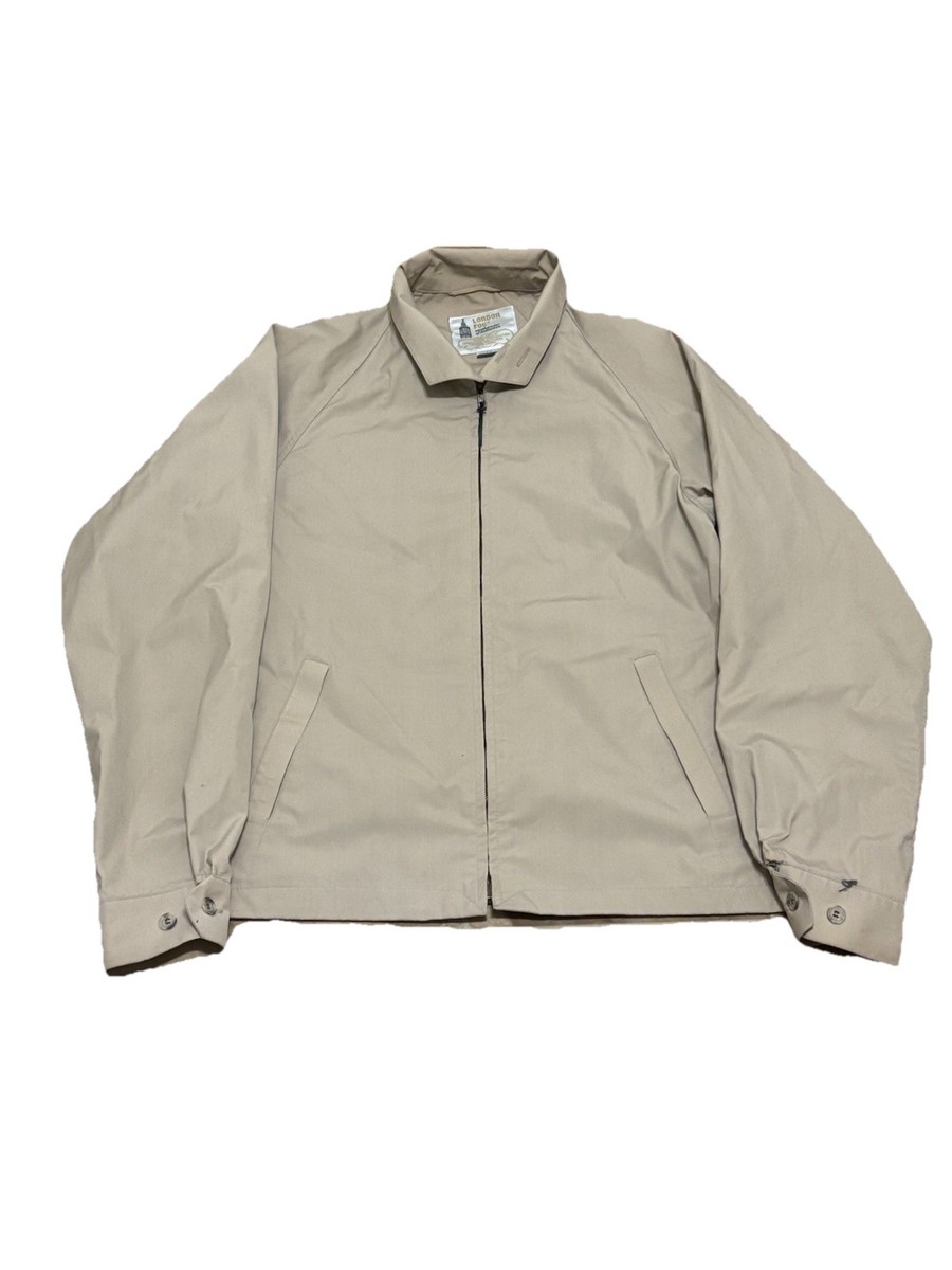 80’s LONDON FOG Harrington Jacket VINTAGE London Fog Harrington Jacket Mens 38 Beige Zip Out Liner