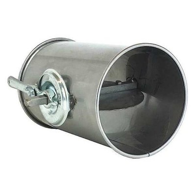 Nordfab 8010005236 Round Butterfly Valve, 4 In Duct Dia, 304 Stainless Steel,