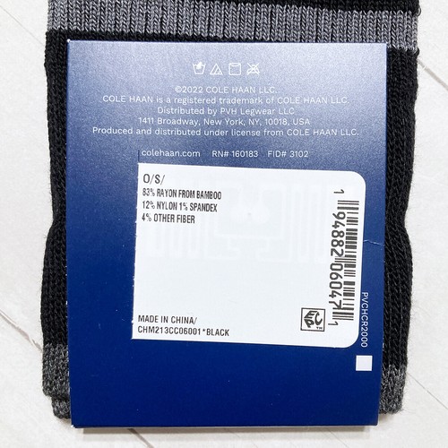 Cole Haan Mens Ribbed Dress Socks 1pr Crew Rayon Blend Soft - Picture 10 of 11