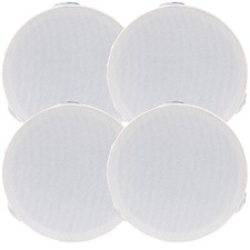 Image of 2x PAIR 4" Mini Low Profile Ceiling Speaker 8 OHM 2 Way Compact Mount Slim Line