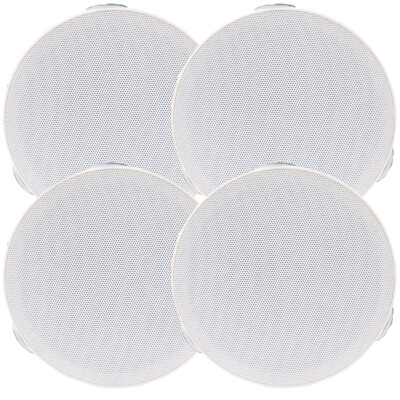 2x PAAR 4'' Mini Low Profile Deckenlautsprecher 8 OHM 2-Wege Kompakthalterung Slim Line
