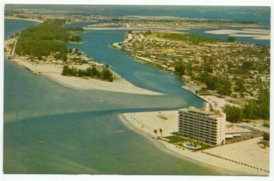 Treasure Island Petersburg FL Vintage Aerial View Postcard Florida 