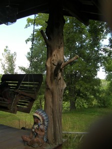 cabin log bark cedar porch eastern rustic unique custom