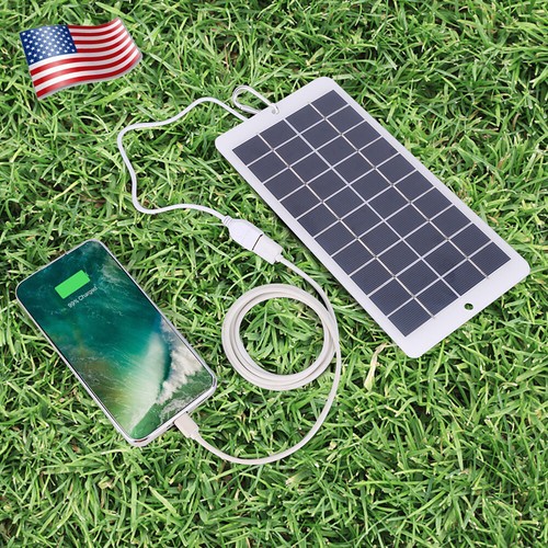 Portable 5V 10W Solar Power Charging Panel USB Charger for Samsung iPhone Tablet