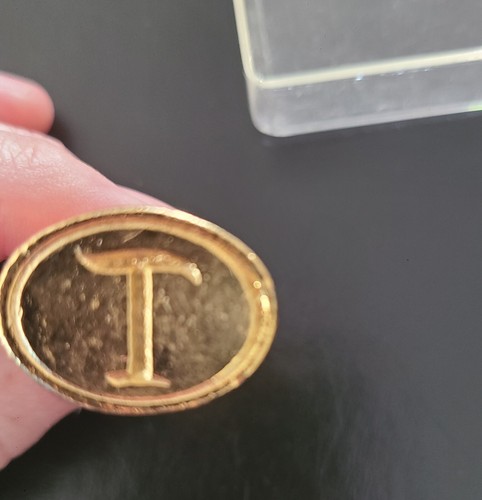 Vintage Gold Tone T Shaped Wax Letter Sealing Stamp With 3 Wax Sticks Used - Picture 9 of 9
