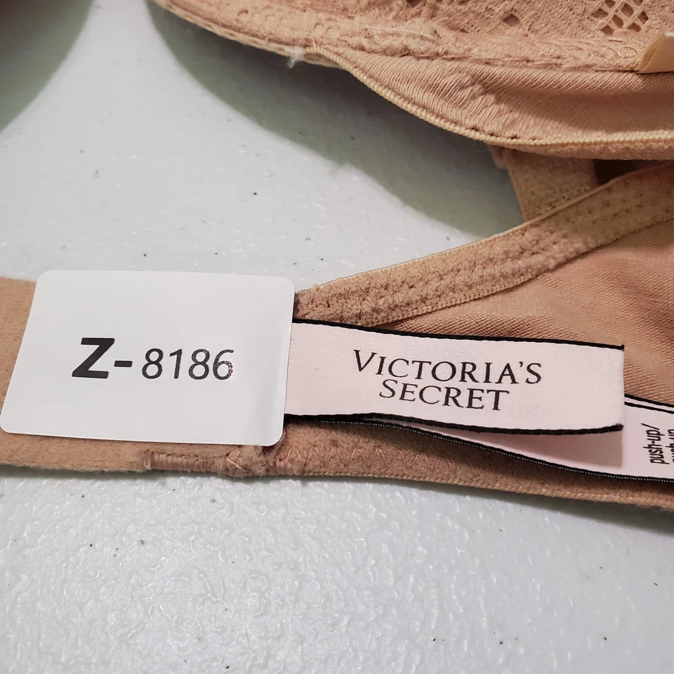 Sujetador Victoria's Secret para mujer 34DD beige push up encaje con aros correas convertibles Foto 2 de 4