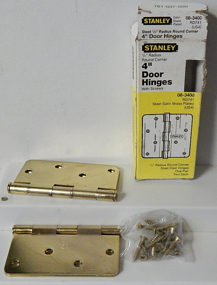 Stanley 08-3400 Door Hinges Steel - Satin Brass Plated Finish 4