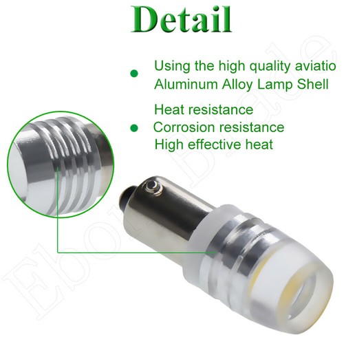 2x BAX9S H6W LED Car Light COB Interior Dome Map Side Marker Bulb Lamp 12V White - Picture 4 of 5