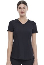 Black Cherokee Scrubs Form V Neck Top CK723 BLK
