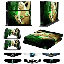 Vinyl Decal Protective Skin Cover Sticker for PS4 Console & 2 Controllers-Women