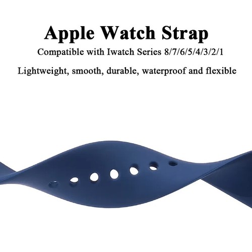 For Apple watch Series 10 9 8 7 6 SE 5 40/42 mm Silicon Sport Band iwatch Strap - Picture 2 of 22