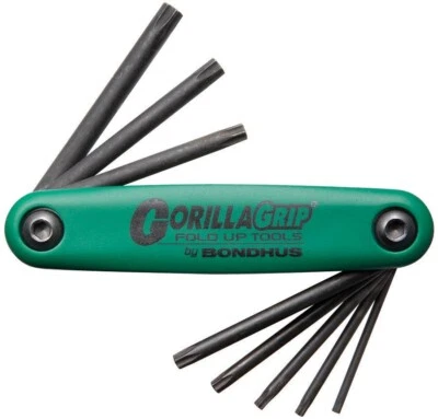 Bondhus Gorilla Grip Torx Star Fold Up Wrench Set T6-T25 MADE IN USA 12632