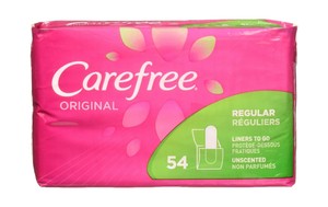 Carefree Original regular to go unscented pantyliner-54 ct (380041000543)