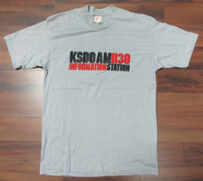 VTG Men's Sz XL Made in USA KSDO AM 1130 Information Station T Shirt Gray
