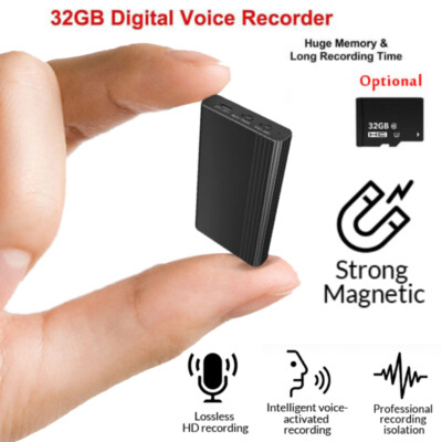 32GB Digital Voice Activated Spy Mini Sound Audio Recorder Dictaphone MP3 Player