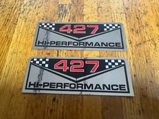 CHEVROLET 427 HIGH PERFORMANCE 427HP VALVE COVER DECALS STICKERS SET PAIR NEW