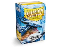 Matte Sapphire Case Display Dragon Shield Standard Size Sleeves - 10 Packs
