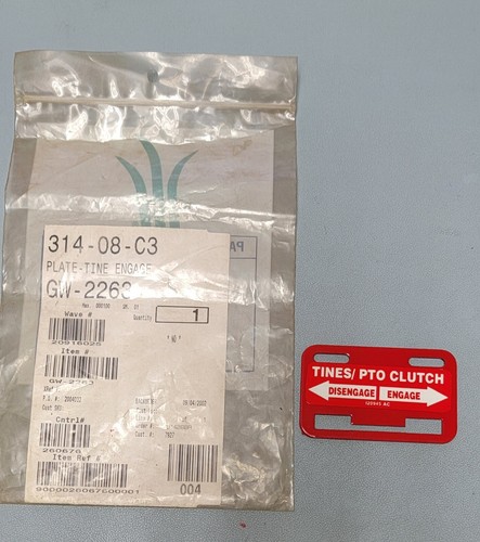 MTD Tine Engage Plate Item: GW-2263