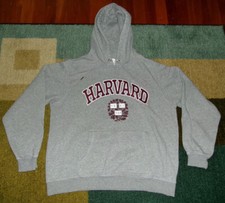 RARE STYLE Authentic HARVARD UNIVERSITY CRIMSON Gray HOODY M Sweatshirt