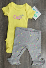 Baby Girl Clothes New Preemie Child Mine Carter's 2pc Cute Butterfly Outfit