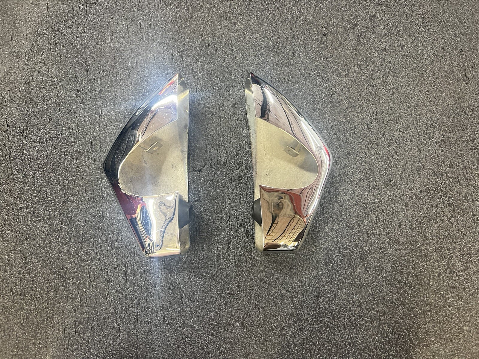 Ferrari 330 GTC 275 GTS OEM Chrome Rear Bumper Cover Over Rider LH RH Pair