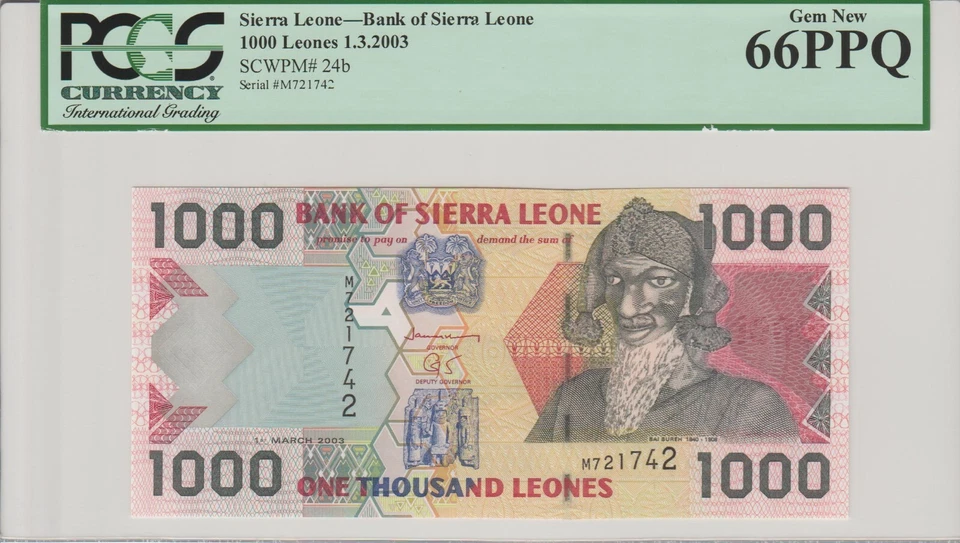 Sierra Leone 1000 leones 2003 Gem New PCGS 66PPQ - Image 3 of 4