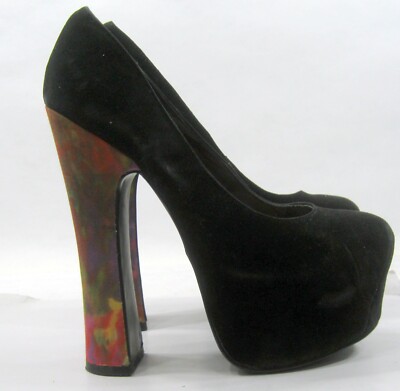 DV8 by Dolce Vita Vixen Platform Pump Heel in black faux Suede Women  Size 7.5