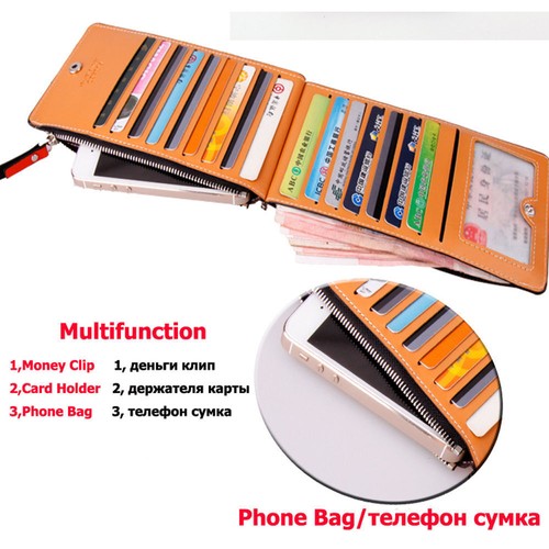 RFID Wallet Women Bifold Multi Card Wallet Case with Zipper Pocket Card Holder - Picture 7 of 18