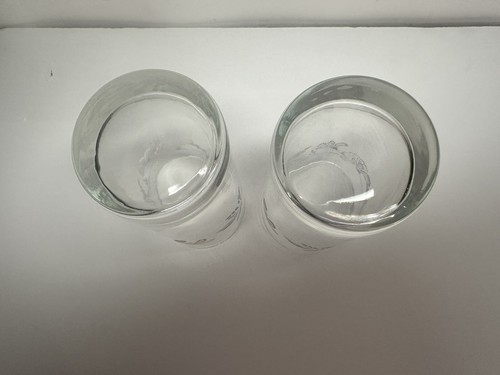 Corning Corelle Pink Trio Glasses Tumbler Vintage Pastel Floral 6" 16 oz Set 2 - Picture 9 of 10