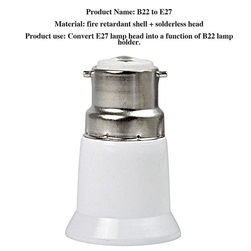 B22 to E27 Bulb Light Lamp Holder Base Socket Screw Bayonet Converter Adapter - Picture 9 of 12