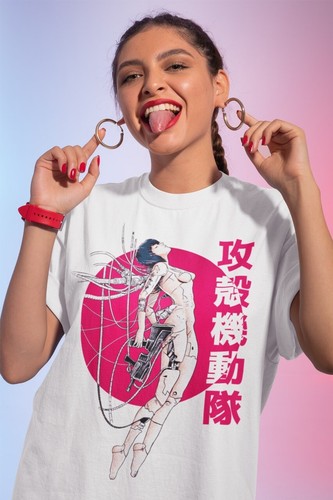 Ghost in the Shell Motoko Kusanagi Unisex Tee, Japanese Anime Aesthetic T-Shirt, - Picture 4 of 12