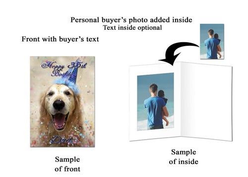 p446; Great Personalised Birthday card; any Name Age relation add PERSONAL PHOTO - Picture 7 of 8