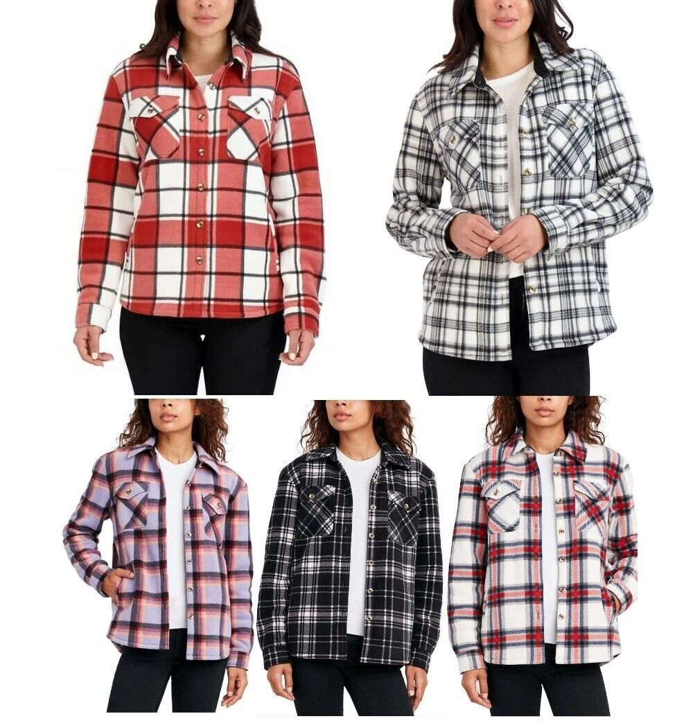 Sage Ladies' Plush Plaid Shirt Jacket - Colors - Sizes | eBay Sage Ladies' Plush Plaid Shirt Jacket - Colors - Sizes | eBay