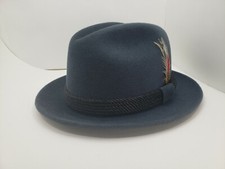 BAILEY GENTRY FUR VELOUR HAT FEDORA GRAY MADE IN USA
