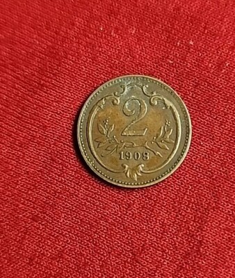  ANTIQUE  Coin 1908. 2 PFENNIG FROM THE GERMAN EMPIRE  Free Shipping M