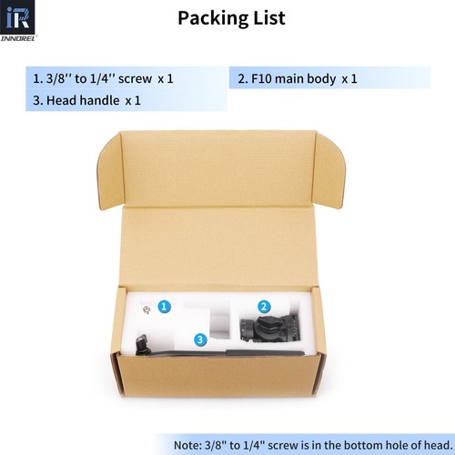 INNOREL F10 Pan Tilt Head Mini Pan Metal Video Tripod Fluid Head for DSLR Camera - Picture 8 of 9
