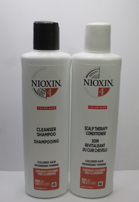 NIOXIN #4 CLEANSER SHAMPOO & SCALP THERAPY CONDITIONER 10.1 OZ EACH